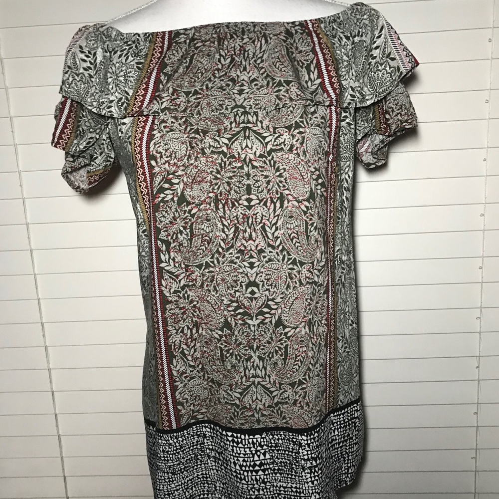 Dr2 Ruffle Shoulder Top Mixed Pattern - image 2